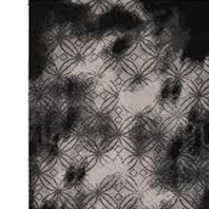 Homeroots 4' X 6' Black Abstract Power Loom Stain Resistant Area Rug  Polyester 487554