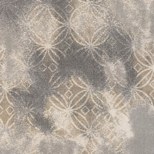 Homeroots 4' X 6' Light Grey Abstract Power Loom Stain Resistant Area Rug  Polyester 487556