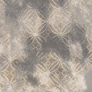 HomeRoots 4' X 6' Light Grey Abstract Area Rug – Durable, Stain Resistant, Modern Design for Any Home Decor 487556