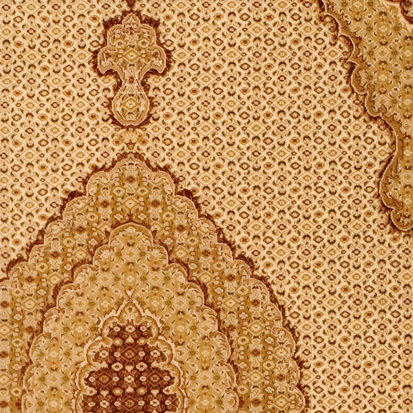 Homeroots 5' Cream Round Oriental Power Loom Area Rug  Olefin 487559