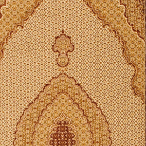 Homeroots 7' Cream Round Oriental Power Loom Area Rug  Olefin 487561