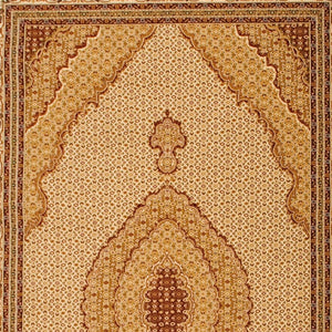 Homeroots 7' Cream Round Oriental Power Loom Area Rug  Olefin 487561