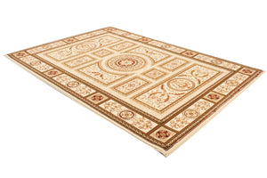 Homeroots 8' X 11' Beige And Ivory Oriental Power Loom Area Rug  Olefin 487563