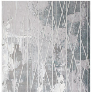 HomeRoots 8' Blue Abstract Stain-Resistant Area Rug - Modern Design for Living Rooms, Bedrooms & Playrooms 8' X 11' 487568