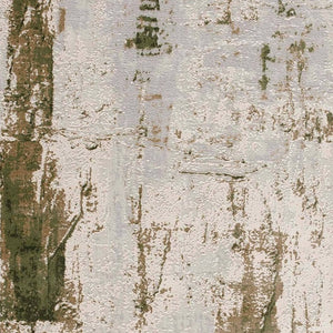 Homeroots 20' Green And Ivory Abstract Power Loom Distressed Runner Rug  Polypropylene 487585