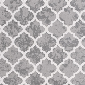 Homeroots 5' X 8' Grey Geometric Power Loom Stain Resistant Area Rug  Olefin,Cotton 487587