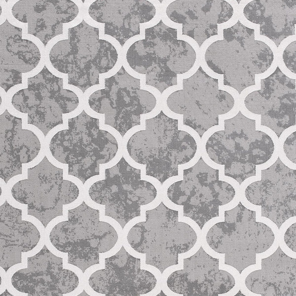 Homeroots 5' X 8' Grey Geometric Power Loom Stain Resistant Area Rug  Olefin,Cotton 487587