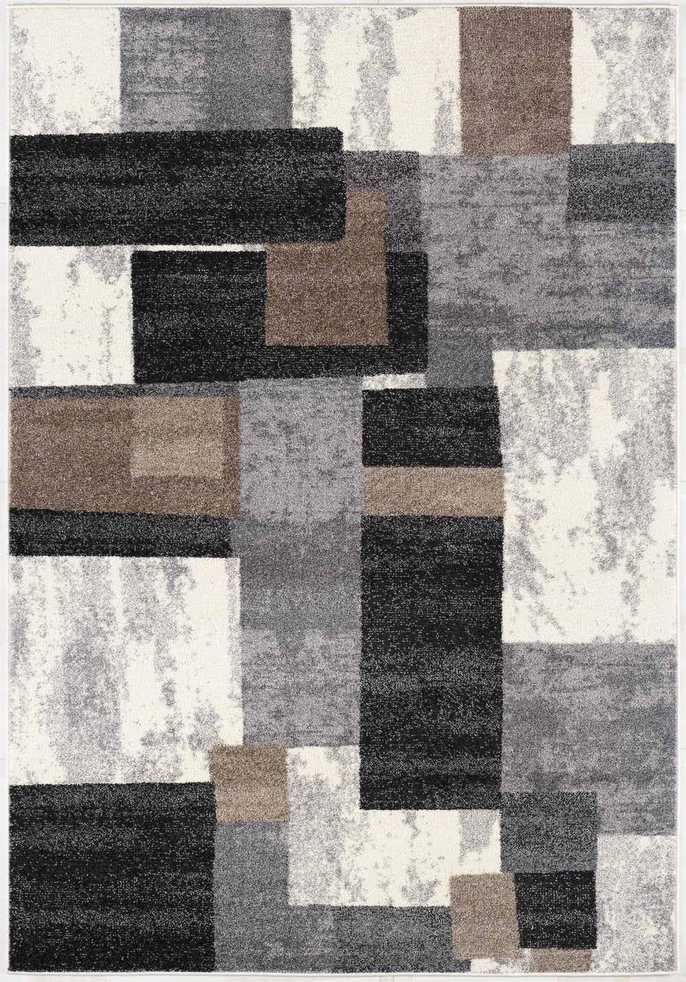 Homeroots 13' Runner Brown Geometric Power Loom Runner Rug  Polyester 487591