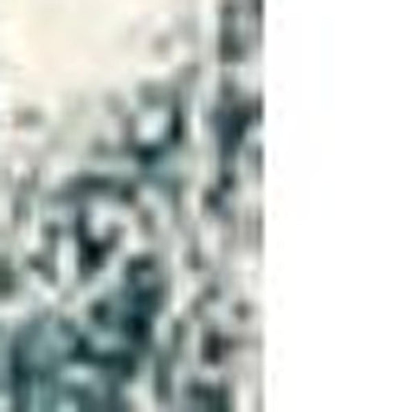 HomeRoots 13' Blue and White Abstract Shag Rug – Luxurious, Durable Textured Runner for Hallways and High-Traffic Areas 20' Runner 487597