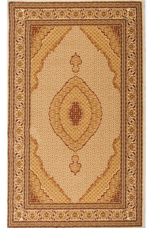 Homeroots 13' Runner Beige And Ivory Oriental Power Loom Runner Rug  Olefin 487603