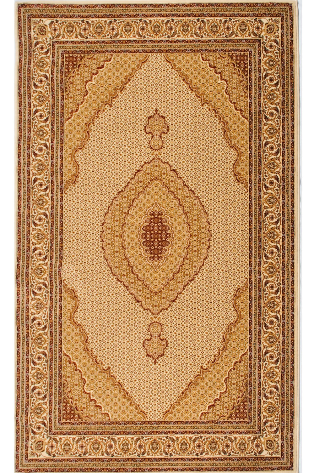 Homeroots 15' Runner Beige And Ivory Oriental Power Loom Runner Rug  Olefin 487604