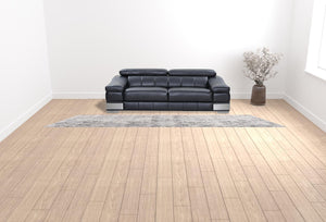 Homeroots 2' X 15' Cream Damask Power Loom Stain Resistant Area Rug  Polyester,Cotton 487613