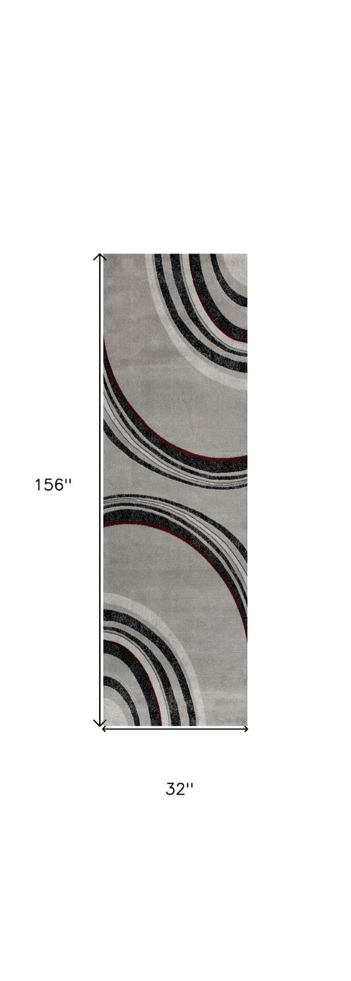 HomeRoots 13' Stylish Gray and Black Abstract Distressed Runner Rug - Plush, Durable, Stain-Resistant Design 487638