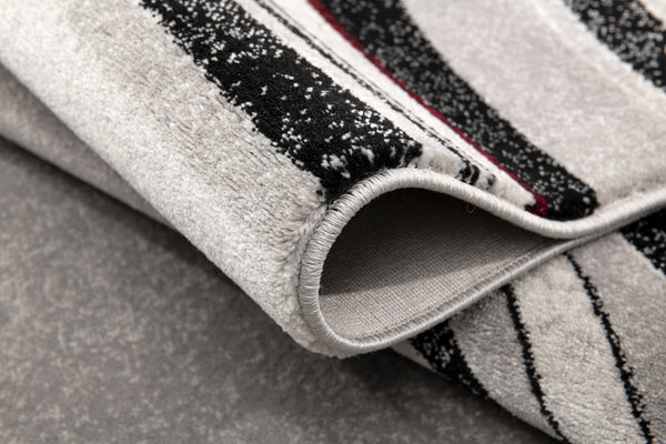 Homeroots 20' Gray And Black Abstract Power Loom Distressed Runner Rug  Olefin 487640