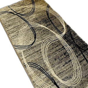 HomeRoots 10' Gray and Ivory Abstract Shag Rug - Soft, Stylish, and Stain-Resistant for Modern Spaces 10' Runner 487642