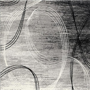 HomeRoots 10' Gray and Ivory Abstract Shag Rug - Soft, Stylish, and Stain-Resistant for Modern Spaces 15' Runner 487644
