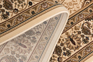 Homeroots 7' X 10' Beige And Black Oriental Power Loom Area Rug  Olefin 487658