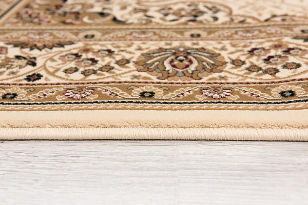 Homeroots 7' X 10' Beige And Black Oriental Power Loom Area Rug  Olefin 487658