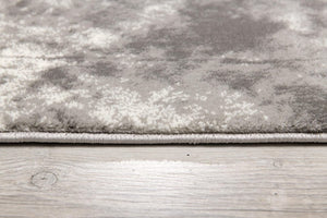 HomeRoots 4' Gray and Ivory Damask Area Rug - Timeless Elegance, Machine Washable, Durable for High-Traffic Areas 7' X 9' 487661