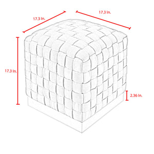 Homeroots 17" Lilac Velvet And Gold Ottoman Lilac,Gold  487735