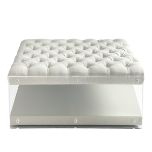 Homeroots 36" White Linen Storage Cream White,Linen  487793