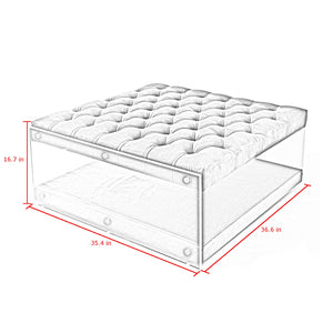 Homeroots 36" White Linen Storage Cream White,Linen  487793
