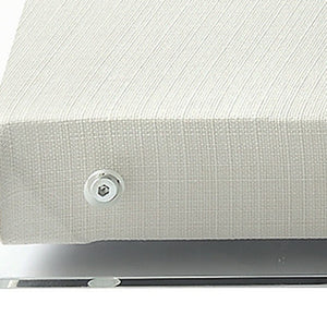 Homeroots 36" White Linen Storage Cream White,Linen  487793