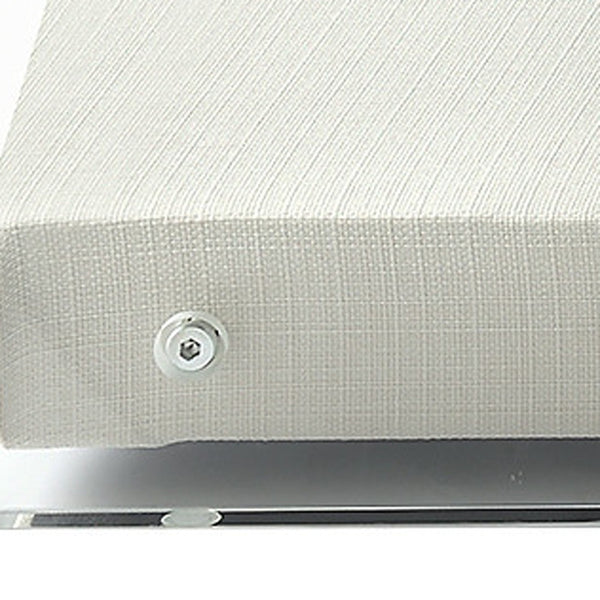 Homeroots 36" White Linen Storage Cream White,Linen  487793