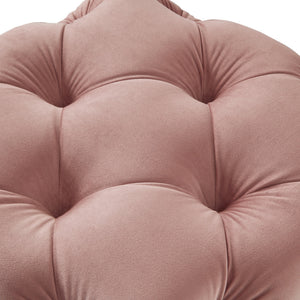 Homeroots 20" Blush Velvet Cube Ottoman Blush,Velvet  487803