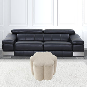 Homeroots 25" Beige Linen Specialty Ottoman Light Beige  487838