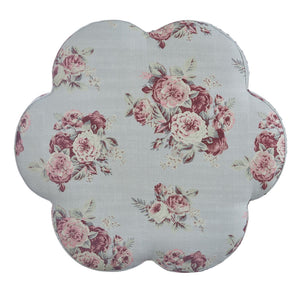 Homeroots 25" Pink Linen Specialty Ottoman Manor Floral  487843