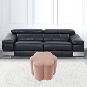 Homeroots 25" Pink Linen Specialty Ottoman Pink  487844