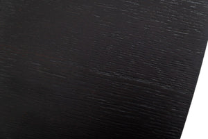 Homeroots 114" Smoked Rectangular Manufactured Wood Self-storing Leaf Dining Table   487880