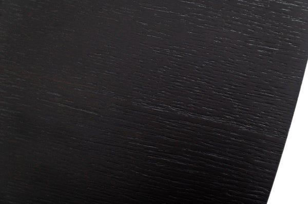 Homeroots 114" Smoked Rectangular Manufactured Wood Self-storing Leaf Dining Table   487880