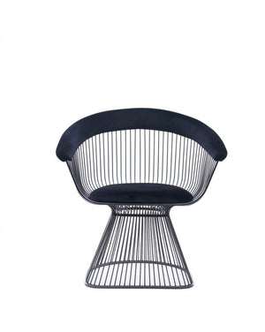 Homeroots Black Velvet Metal Windsor Back Dining Arm Chair  Metal 487963