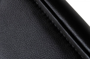 Homeroots Set Of Two Tufted Black And Silver Upholstered Faux Leather Dining Side Chairs  Metal And Wood 487965