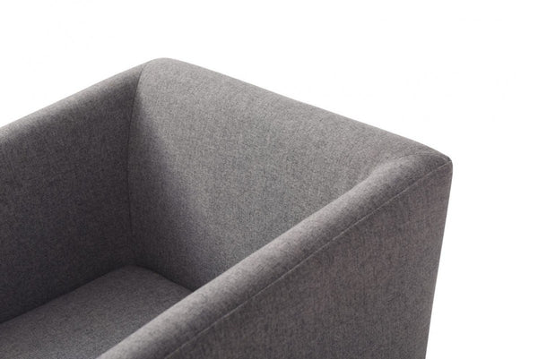 Homeroots Dark Gray And Brass Upholstered Fabric Dining Arm Chair  Metal 487974