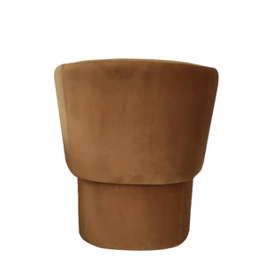 Homeroots Burnt Umber Upholstered Velvet Dining Arm Chair  Wood 487987