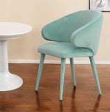 Aqua Velvet Wing Back Dining Arm Chair - Stylish Comfort for Your Home, Versatile Seating Solution