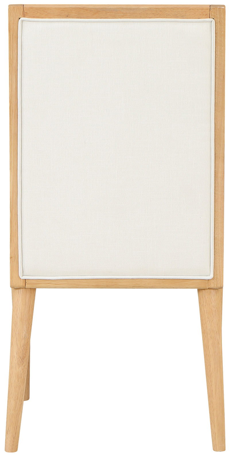 Bristol Cream Linen Textured Fabric Dining Chair 487Cream-C Meridian Furniture