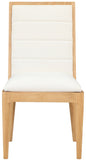 Bristol Cream Linen Textured Fabric Dining Chair 487Cream-C Meridian Furniture