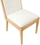 Bristol Cream Linen Textured Fabric Dining Chair 487Cream-C Meridian Furniture