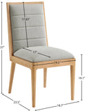 Bristol Grey Linen Textured Fabric Dining Chair 487Grey-C Meridian Furniture