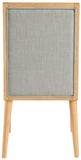 Bristol Grey Linen Textured Fabric Dining Chair 487Grey-C Meridian Furniture