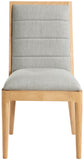 Bristol Grey Linen Textured Fabric Dining Chair 487Grey-C Meridian Furniture