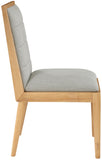 Bristol Grey Linen Textured Fabric Dining Chair 487Grey-C Meridian Furniture