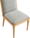 Bristol Grey Linen Textured Fabric Dining Chair 487Grey-C Meridian Furniture