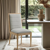 Bristol Grey Linen Textured Fabric Dining Chair 487Grey-C Meridian Furniture