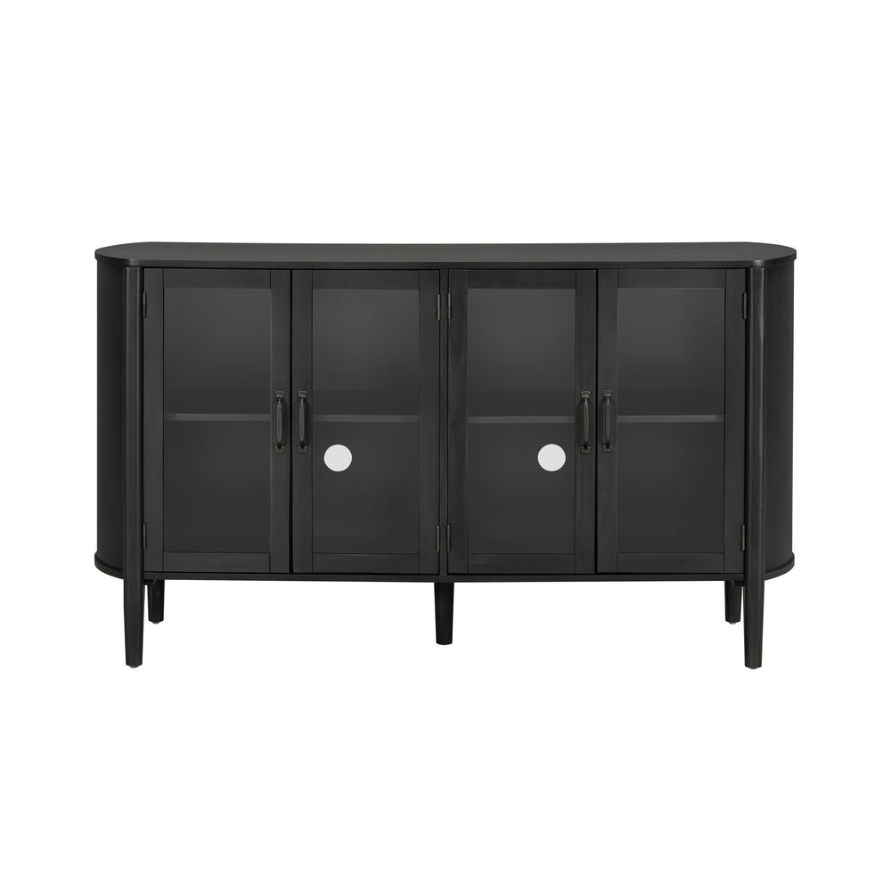English Elm Christopher Knight Home® - Storage Cabinet: Stylish Black Entryway Console With 4 Doors - Large, Versatile & Durable Design N780P330603B