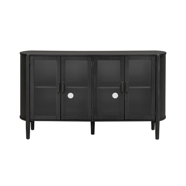 English Elm Christopher Knight Home® - Storage Cabinet: Stylish Black Entryway Console With 4 Doors - Large, Versatile & Durable Design N780P330603B